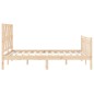 vidaXL Massivholzbett mit Kopfteil 120x200 cm vidaXL Massivholzbett mit Kopfteil 120x200 cm