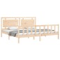 vidaXL Massivholzbett mit Kopfteil 200x200 cm vidaXL Massivholzbett mit Kopfteil 200x200 cm