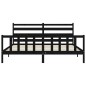 vidaXL Massivholzbett mit Kopfteil Schwarz 200x200 cm vidaXL Massivholzbett mit Kopfteil Schwarz 200x200 cm