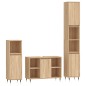 vidaXL 3-tlg. Badmöbel-Set Sonoma-Eiche Holzwerkstoff vidaXL 3-tlg. Badmöbel-Set Sonoma-Eiche Holzwerkstoff