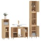 vidaXL 3-tlg. Badmöbel-Set Sonoma-Eiche Holzwerkstoff vidaXL 3-tlg. Badmöbel-Set Sonoma-Eiche Holzwerkstoff