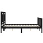 vidaXL Massivholzbett mit Kopfteil Schwarz 140x190 cm vidaXL Massivholzbett mit Kopfteil Schwarz 140x190 cm