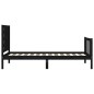 vidaXL Massivholzbett mit Kopfteil Schwarz 100x200 cm vidaXL Massivholzbett mit Kopfteil Schwarz 100x200 cm