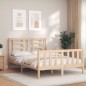 vidaXL Massivholzbett mit Kopfteil 140x190 cm vidaXL Massivholzbett mit Kopfteil 140x190 cm