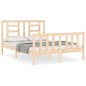 vidaXL Massivholzbett mit Kopfteil 140x190 cm vidaXL Massivholzbett mit Kopfteil 140x190 cm