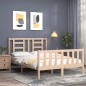 vidaXL Massivholzbett mit Kopfteil 140x190 cm vidaXL Massivholzbett mit Kopfteil 140x190 cm