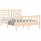vidaXL Massivholzbett mit Kopfteil 140x190 cm vidaXL Massivholzbett mit Kopfteil 140x190 cm