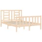 vidaXL Massivholzbett mit Kopfteil 140x190 cm vidaXL Massivholzbett mit Kopfteil 140x190 cm