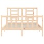 vidaXL Massivholzbett mit Kopfteil 140x190 cm vidaXL Massivholzbett mit Kopfteil 140x190 cm