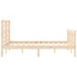vidaXL Massivholzbett mit Kopfteil 140x190 cm vidaXL Massivholzbett mit Kopfteil 140x190 cm