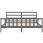 vidaXL Massivholzbett mit Kopfteil Grau 200x200 cm vidaXL Massivholzbett mit Kopfteil Grau 200x200 cm