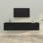 vidaXL 4-tlg. TV-Schrank-Set Schwarz Holzwerkstoff vidaXL 4-tlg. TV-Schrank-Set Schwarz Holzwerkstoff