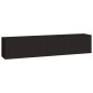 vidaXL 4-tlg. TV-Schrank-Set Schwarz Holzwerkstoff vidaXL 4-tlg. TV-Schrank-Set Schwarz Holzwerkstoff