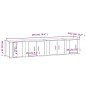 vidaXL 4-tlg. TV-Schrank-Set Schwarz Holzwerkstoff vidaXL 4-tlg. TV-Schrank-Set Schwarz Holzwerkstoff