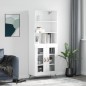 vidaXL Highboard Hochglanz-Weiß 69,5x34x180 cm Holzwerkstoff vidaXL Highboard Hochglanz-Weiß 69,5x34x180 cm Holzwerkstoff