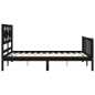 vidaXL Massivholzbett mit Kopfteil Schwarz 120x200 cm vidaXL Massivholzbett mit Kopfteil Schwarz 120x200 cm