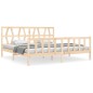 vidaXL Massivholzbett mit Kopfteil 200x200 cm vidaXL Massivholzbett mit Kopfteil 200x200 cm