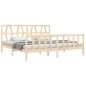 vidaXL Massivholzbett mit Kopfteil 200x200 cm vidaXL Massivholzbett mit Kopfteil 200x200 cm