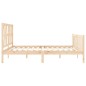 vidaXL Massivholzbett mit Kopfteil 200x200 cm vidaXL Massivholzbett mit Kopfteil 200x200 cm