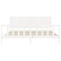 vidaXL Massivholzbett mit Kopfteil Weiß 200x200 cm vidaXL Massivholzbett mit Kopfteil Weiß 200x200 cm