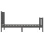 vidaXL Massivholzbett mit Kopfteil Grau 90x200 cm vidaXL Massivholzbett mit Kopfteil Grau 90x200 cm