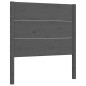 vidaXL Massivholzbett mit Kopfteil Grau 90x200 cm vidaXL Massivholzbett mit Kopfteil Grau 90x200 cm