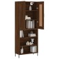 Highboard Braun Eichen-Optik 69,5x34x180 cm Holzwerkstoff Highboard Braun Eichen-Optik 69,5x34x180 cm Holzwerkstoff