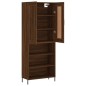 Highboard Braun Eichen-Optik 69,5x34x180 cm Holzwerkstoff Highboard Braun Eichen-Optik 69,5x34x180 cm Holzwerkstoff