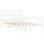 vidaXL Massivholzbett mit Kopfteil Weiß 140x190 cm vidaXL Massivholzbett mit Kopfteil Weiß 140x190 cm