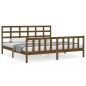 vidaXL Massivholzbett mit Kopfteil Honigbraun 200x200 cm vidaXL Massivholzbett mit Kopfteil Honigbraun 200x200 cm