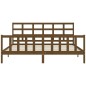 vidaXL Massivholzbett mit Kopfteil Honigbraun 200x200 cm vidaXL Massivholzbett mit Kopfteil Honigbraun 200x200 cm