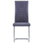 Freischwinger 2 Stk. Grau Wildleder-Optik Freischwinger 2 Stk. Grau Wildleder-Optik