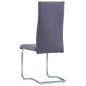 Freischwinger 2 Stk. Grau Wildleder-Optik Freischwinger 2 Stk. Grau Wildleder-Optik