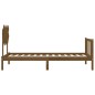 vidaXL Massivholzbett mit Kopfteil Honigbraun 90x200 cm vidaXL Massivholzbett mit Kopfteil Honigbraun 90x200 cm
