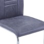 Freischwinger 2 Stk. Grau Wildleder-Optik Freischwinger 2 Stk. Grau Wildleder-Optik