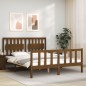 vidaXL Massivholzbett mit Kopfteil Honigbraun 160x200 cm vidaXL Massivholzbett mit Kopfteil Honigbraun 160x200 cm