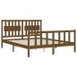 vidaXL Massivholzbett mit Kopfteil Honigbraun 160x200 cm vidaXL Massivholzbett mit Kopfteil Honigbraun 160x200 cm