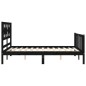 vidaXL Massivholzbett mit Kopfteil Schwarz 140x190 cm vidaXL Massivholzbett mit Kopfteil Schwarz 140x190 cm