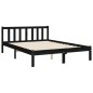 vidaXL Massivholzbett mit Kopfteil Schwarz 140x190 cm vidaXL Massivholzbett mit Kopfteil Schwarz 140x190 cm