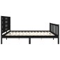 vidaXL Massivholzbett mit Kopfteil Schwarz 200x200 cm vidaXL Massivholzbett mit Kopfteil Schwarz 200x200 cm
