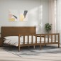 vidaXL Massivholzbett mit Kopfteil Honigbraun 200x200 cm vidaXL Massivholzbett mit Kopfteil Honigbraun 200x200 cm