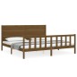 vidaXL Massivholzbett mit Kopfteil Honigbraun 200x200 cm vidaXL Massivholzbett mit Kopfteil Honigbraun 200x200 cm