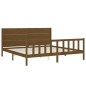 vidaXL Massivholzbett mit Kopfteil Honigbraun 200x200 cm vidaXL Massivholzbett mit Kopfteil Honigbraun 200x200 cm
