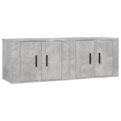 vidaXL TV-Wandschränke 2 Stk. Betongrau 57x34,5x40 cm