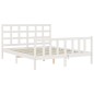vidaXL Massivholzbett mit Kopfteil Weiß 160x200 cm vidaXL Massivholzbett mit Kopfteil Weiß 160x200 cm