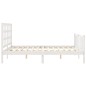 vidaXL Massivholzbett mit Kopfteil Weiß 160x200 cm vidaXL Massivholzbett mit Kopfteil Weiß 160x200 cm