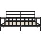 vidaXL Massivholzbett mit Kopfteil Schwarz 200x200 cm vidaXL Massivholzbett mit Kopfteil Schwarz 200x200 cm