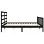 vidaXL Massivholzbett mit Kopfteil Schwarz 200x200 cm vidaXL Massivholzbett mit Kopfteil Schwarz 200x200 cm