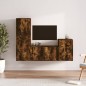 vidaXL 4-tlg. TV-Schrank-Set Räuchereiche Holzwerkstoff vidaXL 4-tlg. TV-Schrank-Set Räuchereiche Holzwerkstoff