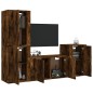 vidaXL 4-tlg. TV-Schrank-Set Räuchereiche Holzwerkstoff vidaXL 4-tlg. TV-Schrank-Set Räuchereiche Holzwerkstoff